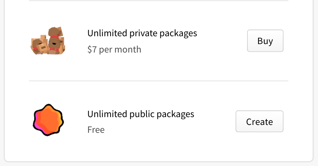 Screenshot showing the billing plan selection dialog